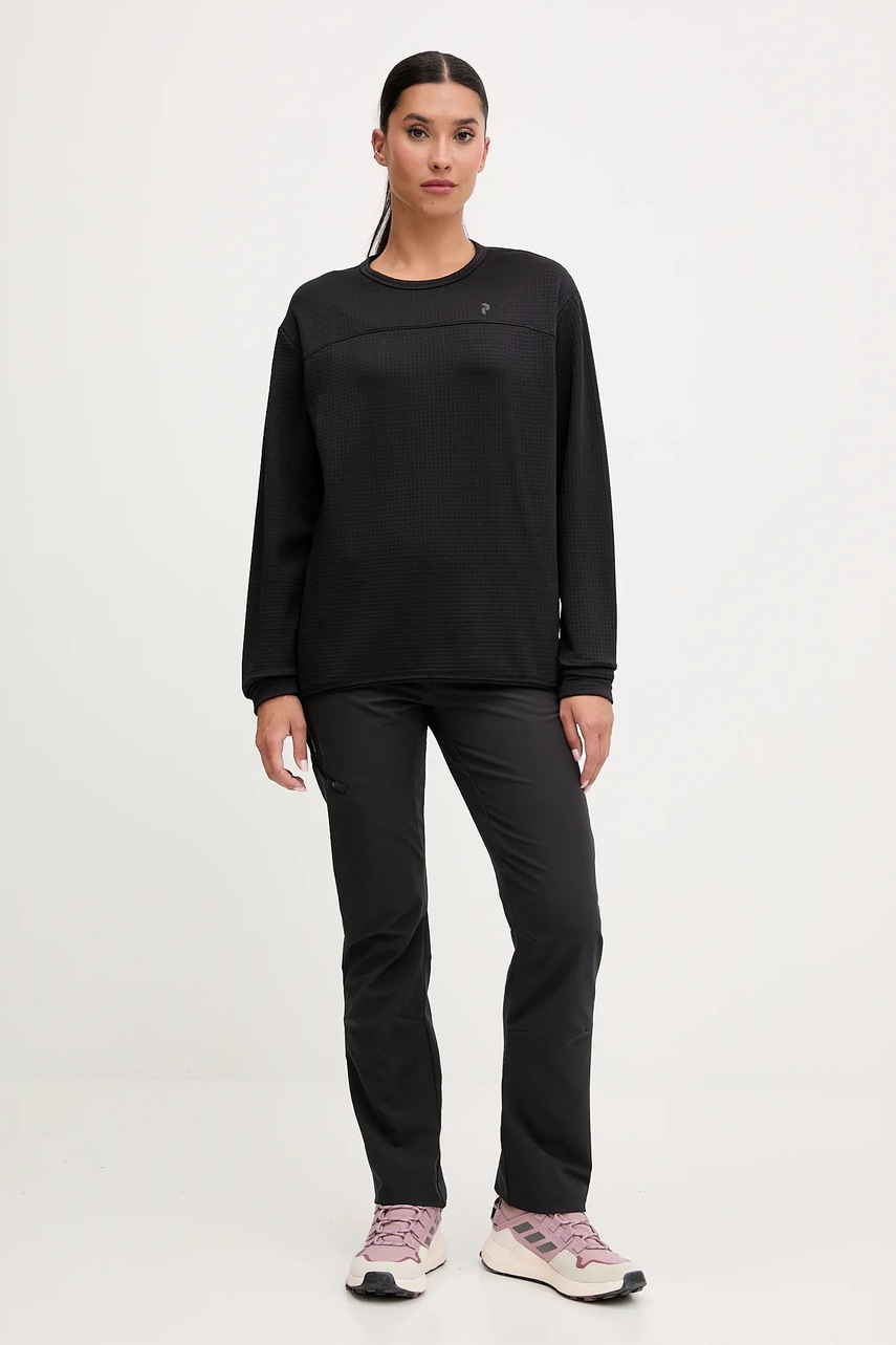 Αθλητικό μακρυμάνικο Peak Performance Trail χρώμα: μαύρο, G79810 φωτογραφία