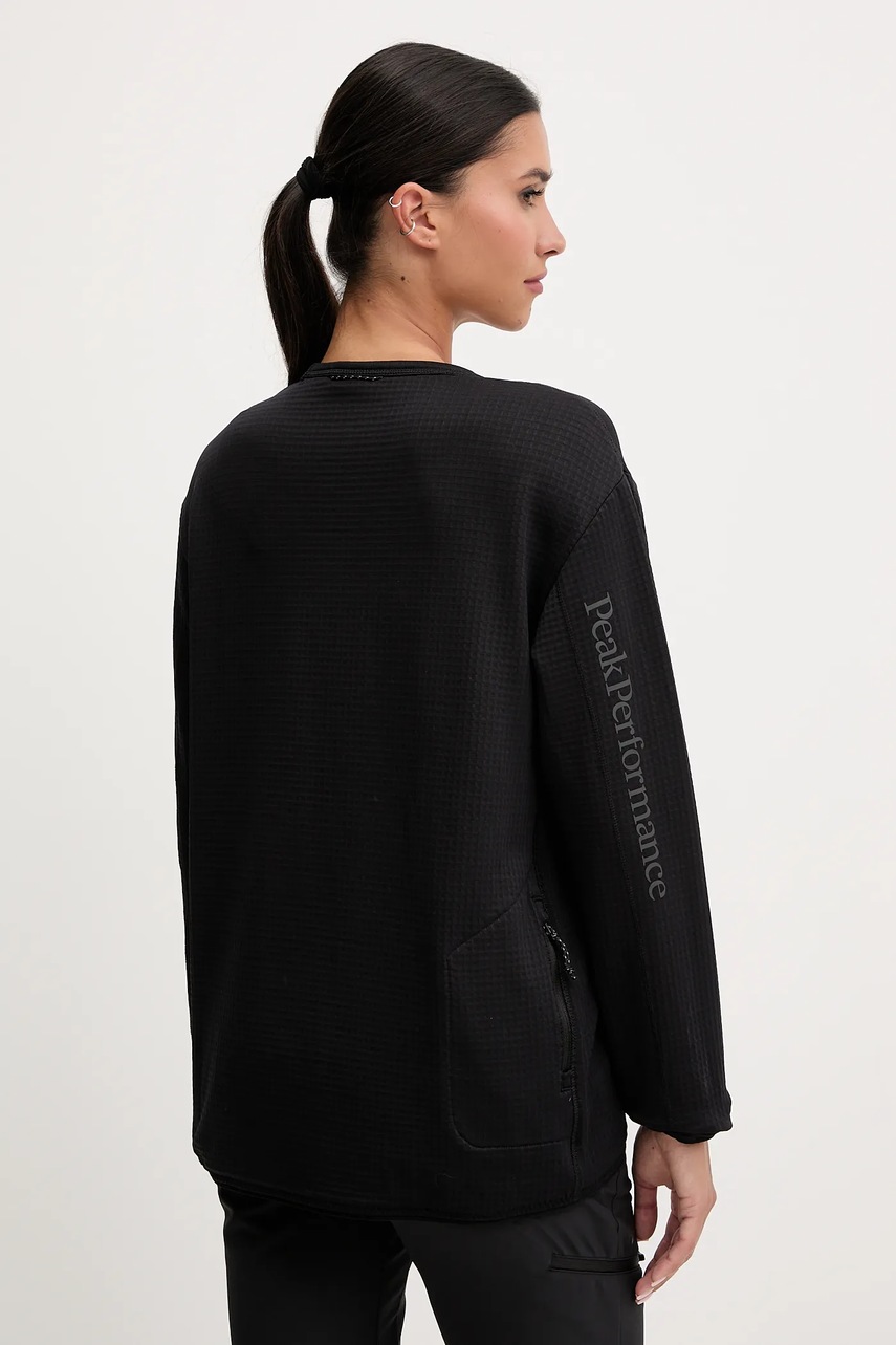 Αθλητικό μακρυμάνικο Peak Performance Trail χρώμα: μαύρο, G79810 φωτογραφία