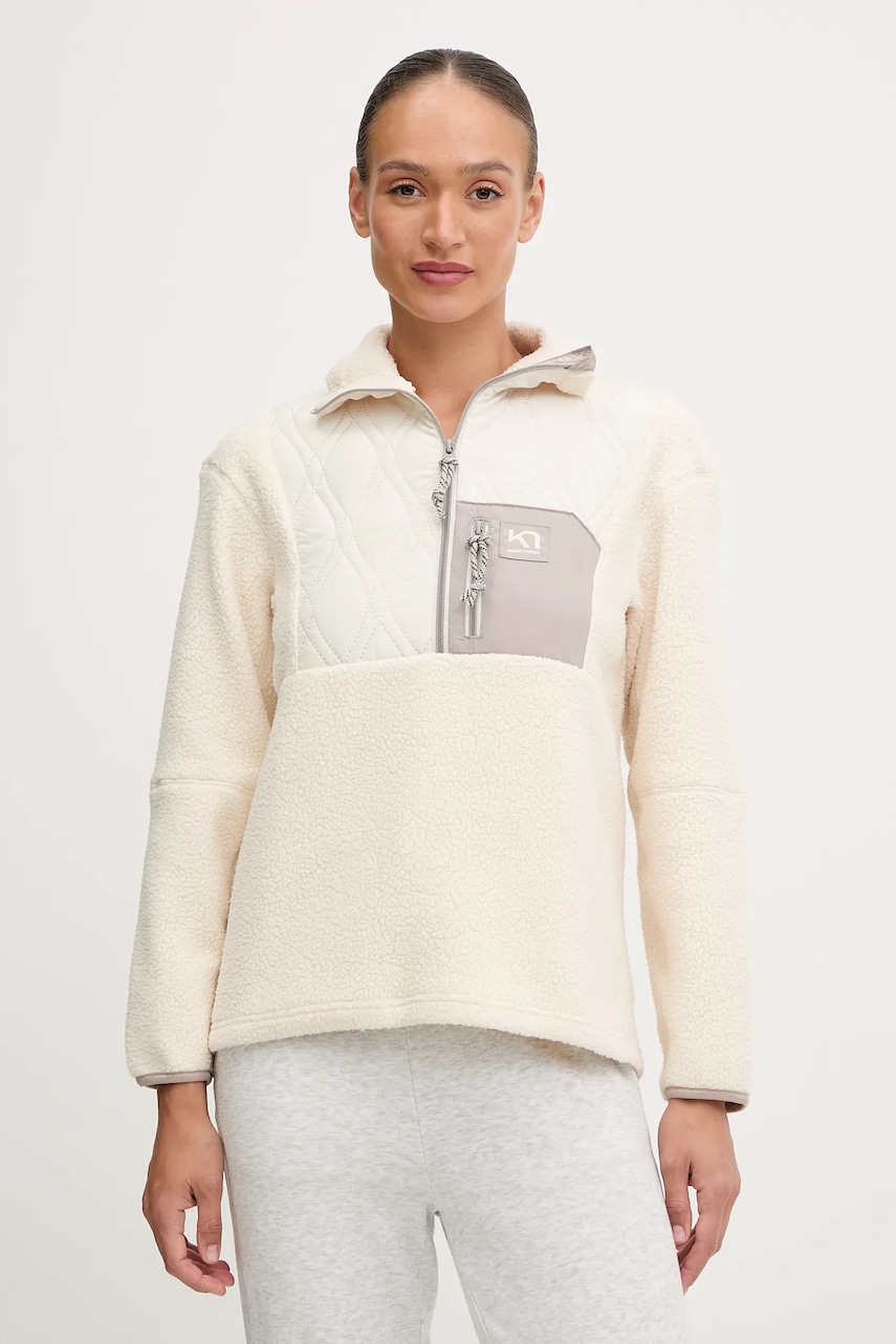 Kari Traa bluză ROTHE culoarea bej, uni, 623636