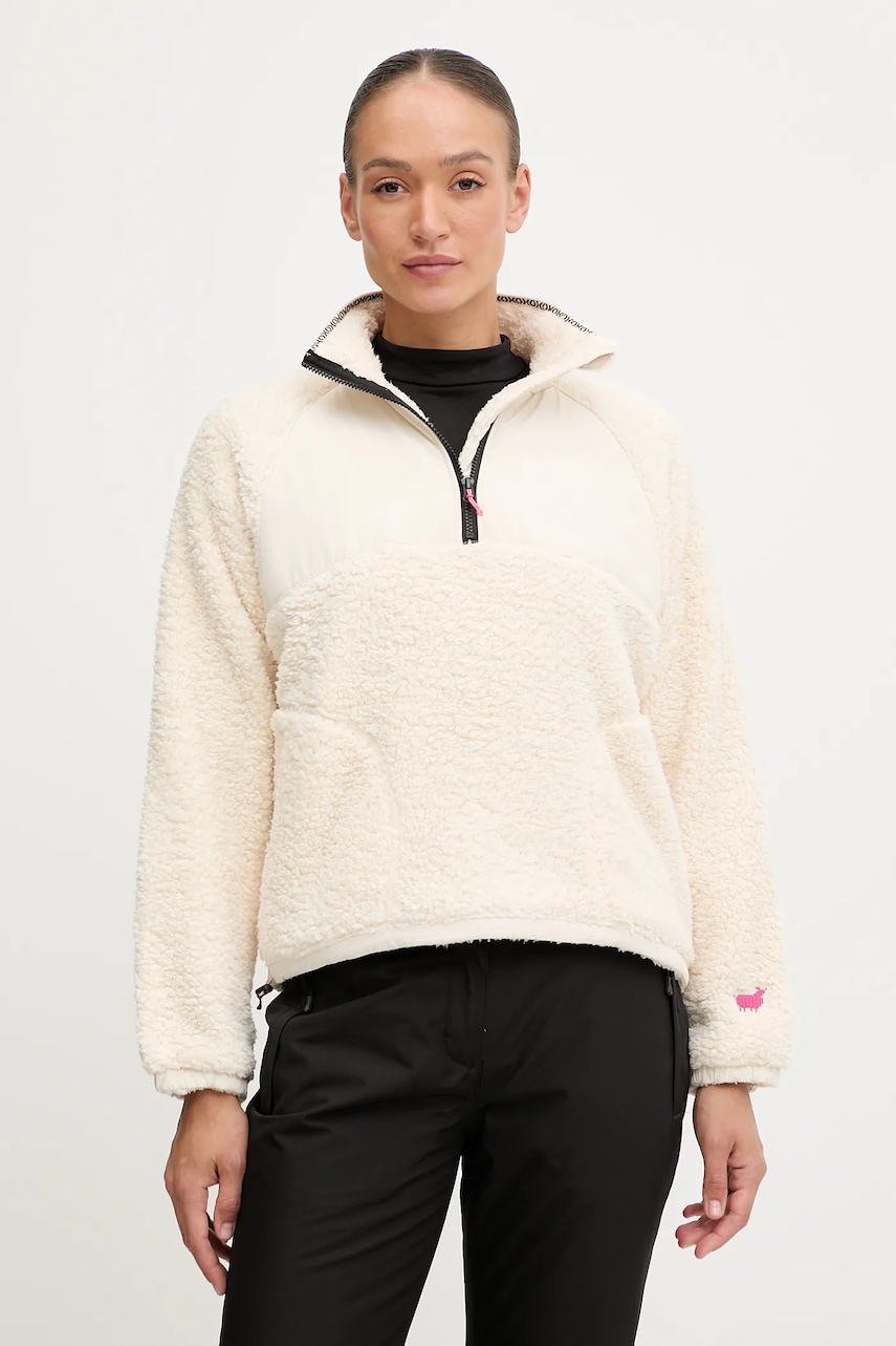 Kari Traa bluză OLIVIA culoarea bej, uni, 623878