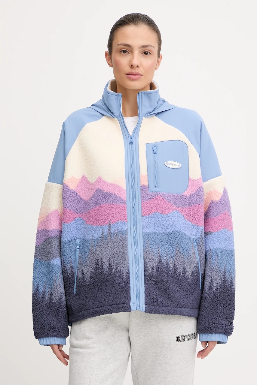 Rip Curl hanorac fleece ANTI-SERIES cu glugă, cu imprimeu, 0AAWFL