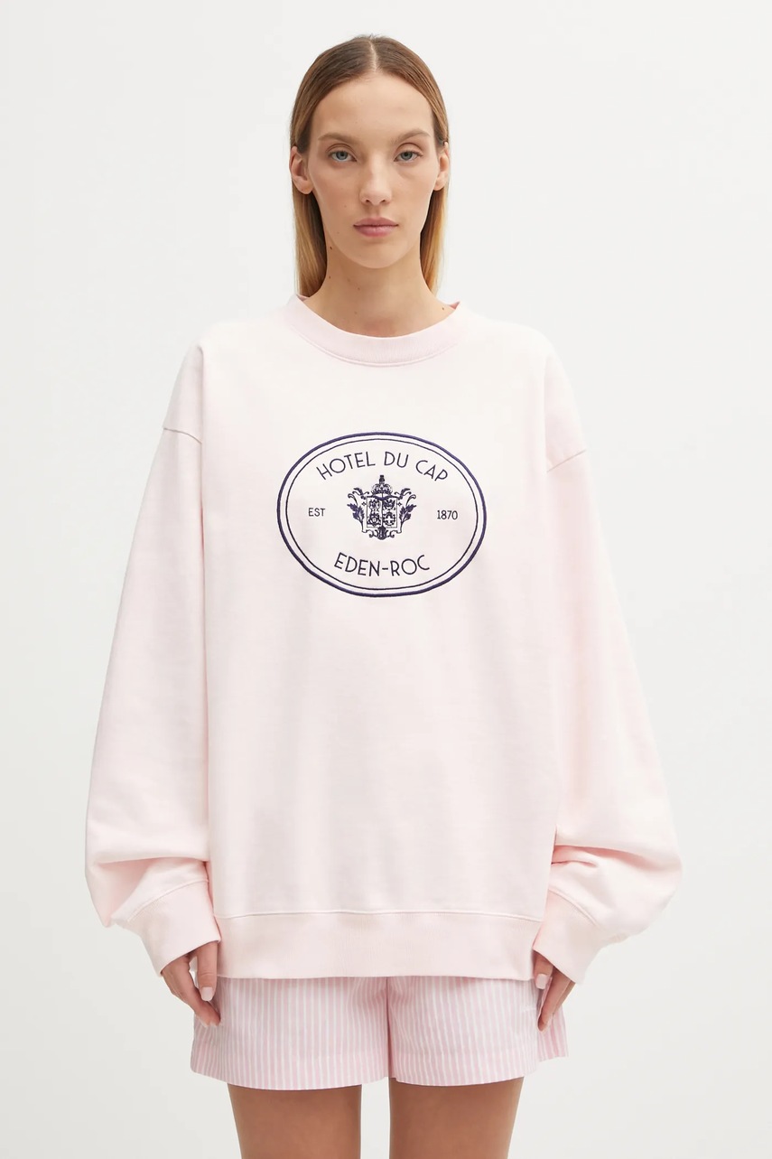 Sporty & Rich hanorac de bumbac Eden Crest Embroidered