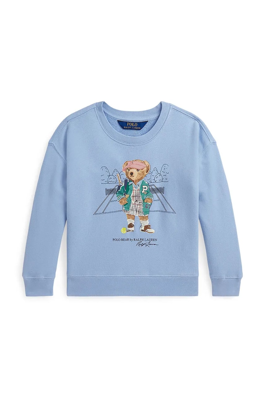 Levně Mikina Polo Ralph Lauren modrá barva, s potiskem, 312971127001