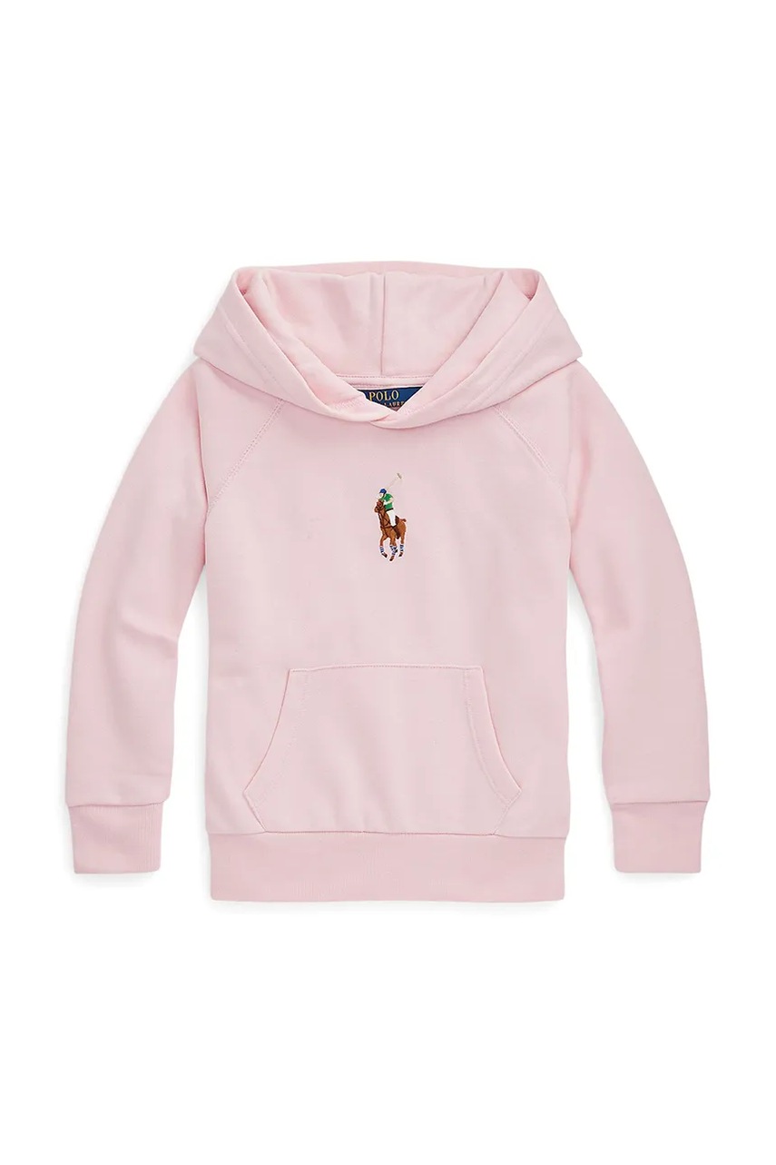 Детская кофта Polo Ralph Lauren цвет розовый с капюшоном с аппликацией 312844838025 Детская кофта Polo Ralph Lauren цвет розовый с капюшоном с аппликацией 312844838025