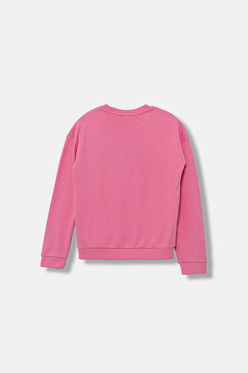 Детская хлопковая кофта Guess цвет розовый с принтом J5YQ01 KA6R4