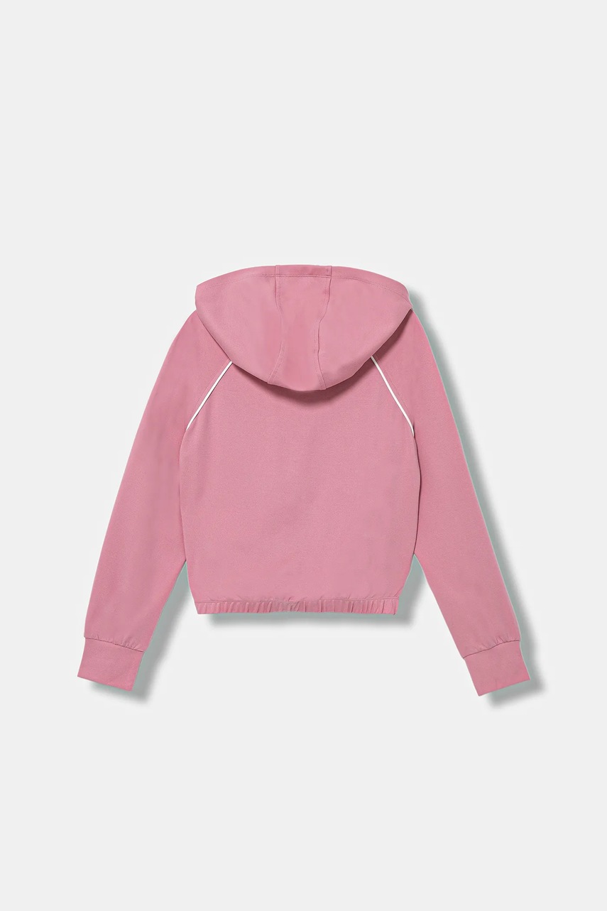 Детская кофта Guess цвет розовый с капюшоном однотонная J5YQ08 KCY62 Детская кофта Guess цвет розовый с капюшоном однотонная J5YQ08 KCY62