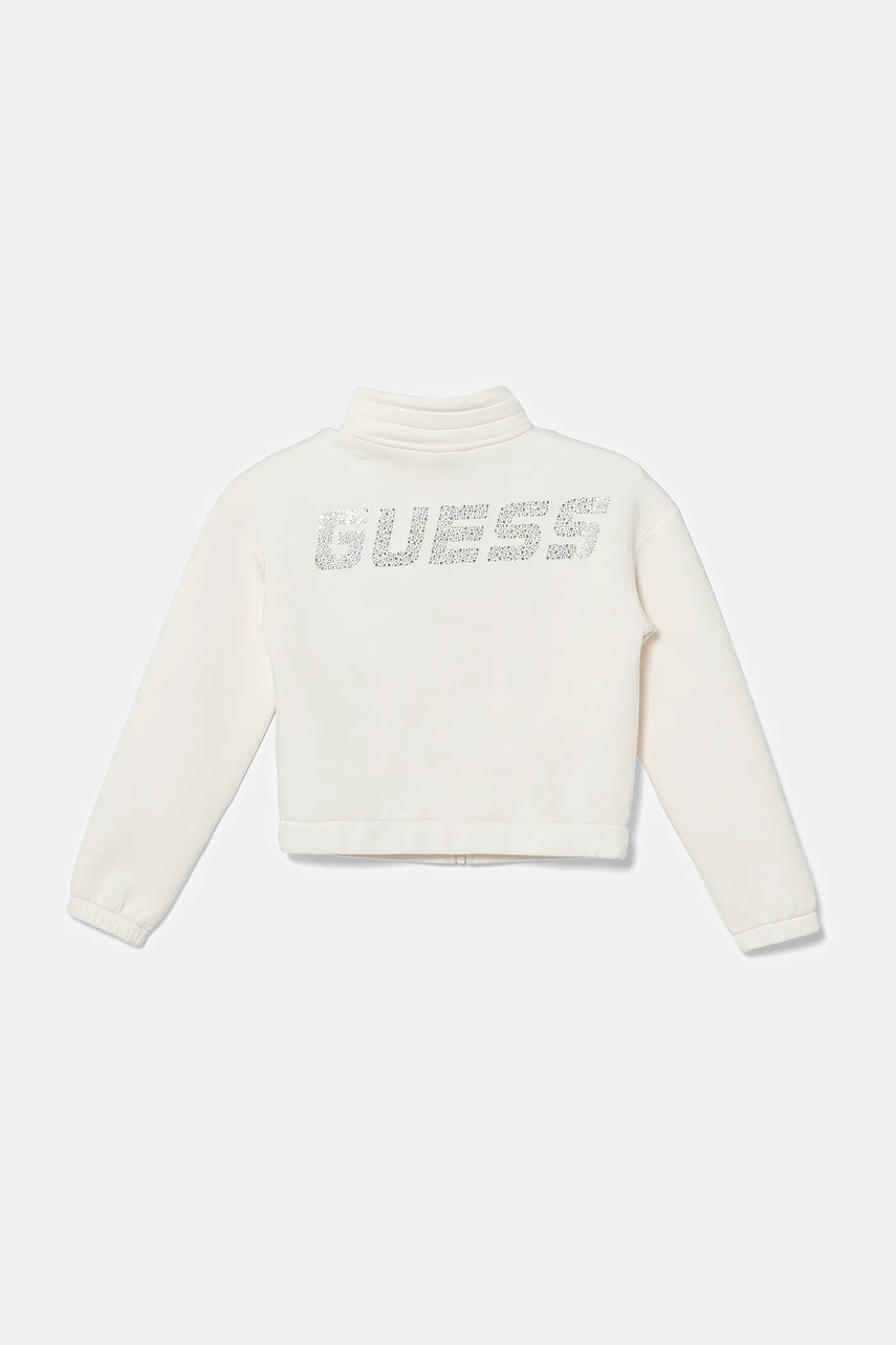 Детская кофта Guess цвет белый однотонная J5YQ31 K7UW2 Детская кофта Guess цвет белый однотонная J5YQ31 K7UW2