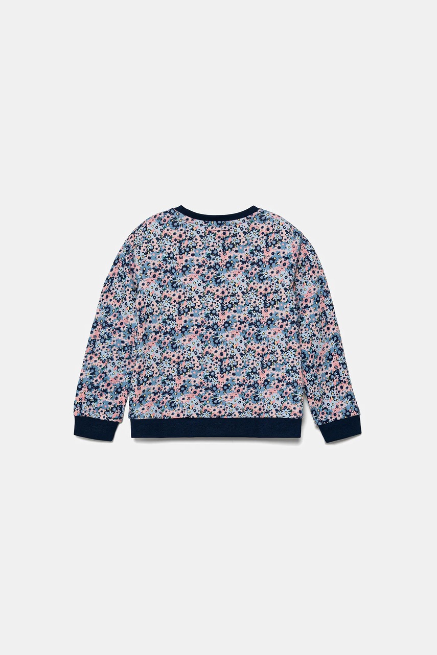 Детская хлопковая кофта Guess цвет синий узор K5YQ02 KA6R4