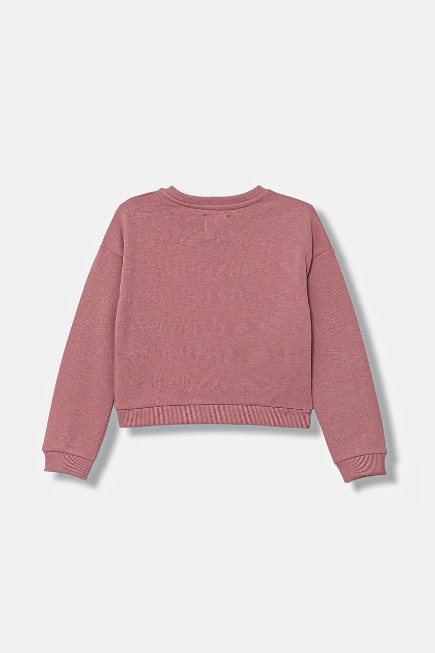 Детская хлопковая кофта Guess цвет розовый с аппликацией K5YQ09 KAV34