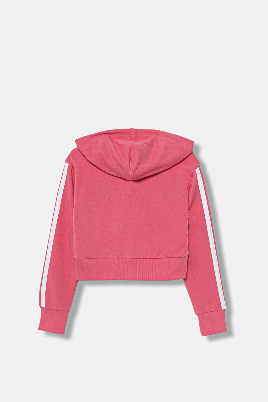 Детская кофта adidas цвет розовый с капюшоном однотонная JY4983
