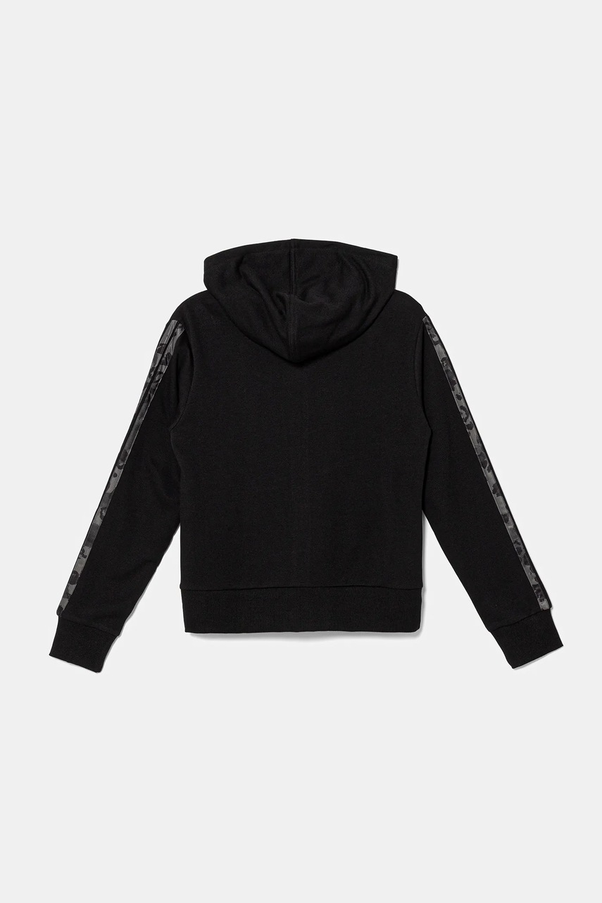 Детская кофта adidas цвет чёрный с капюшоном с аппликацией KC5418