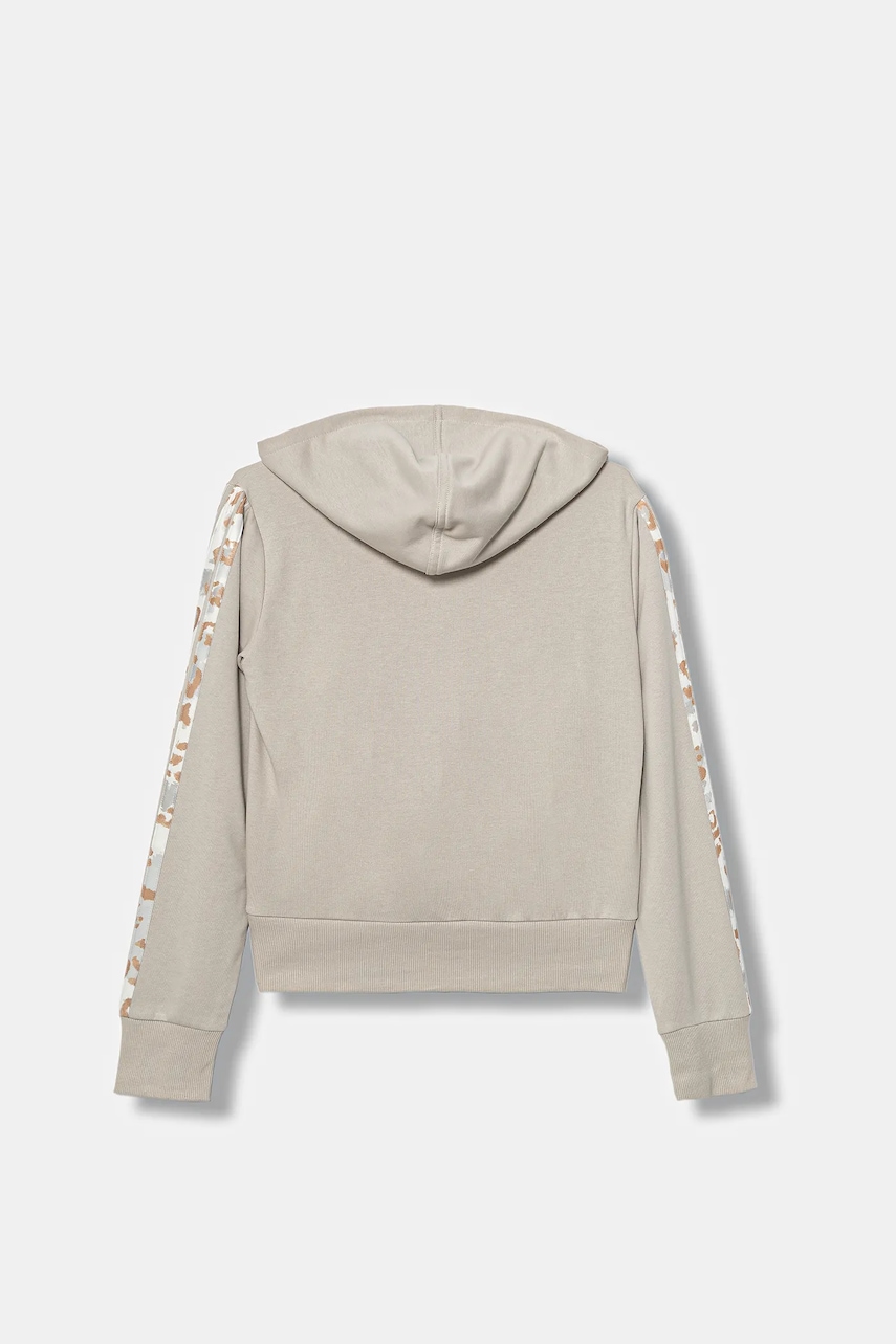 Детская кофта adidas цвет бежевый с капюшоном узор KC5419 Детская кофта adidas цвет бежевый с капюшоном узор KC5419