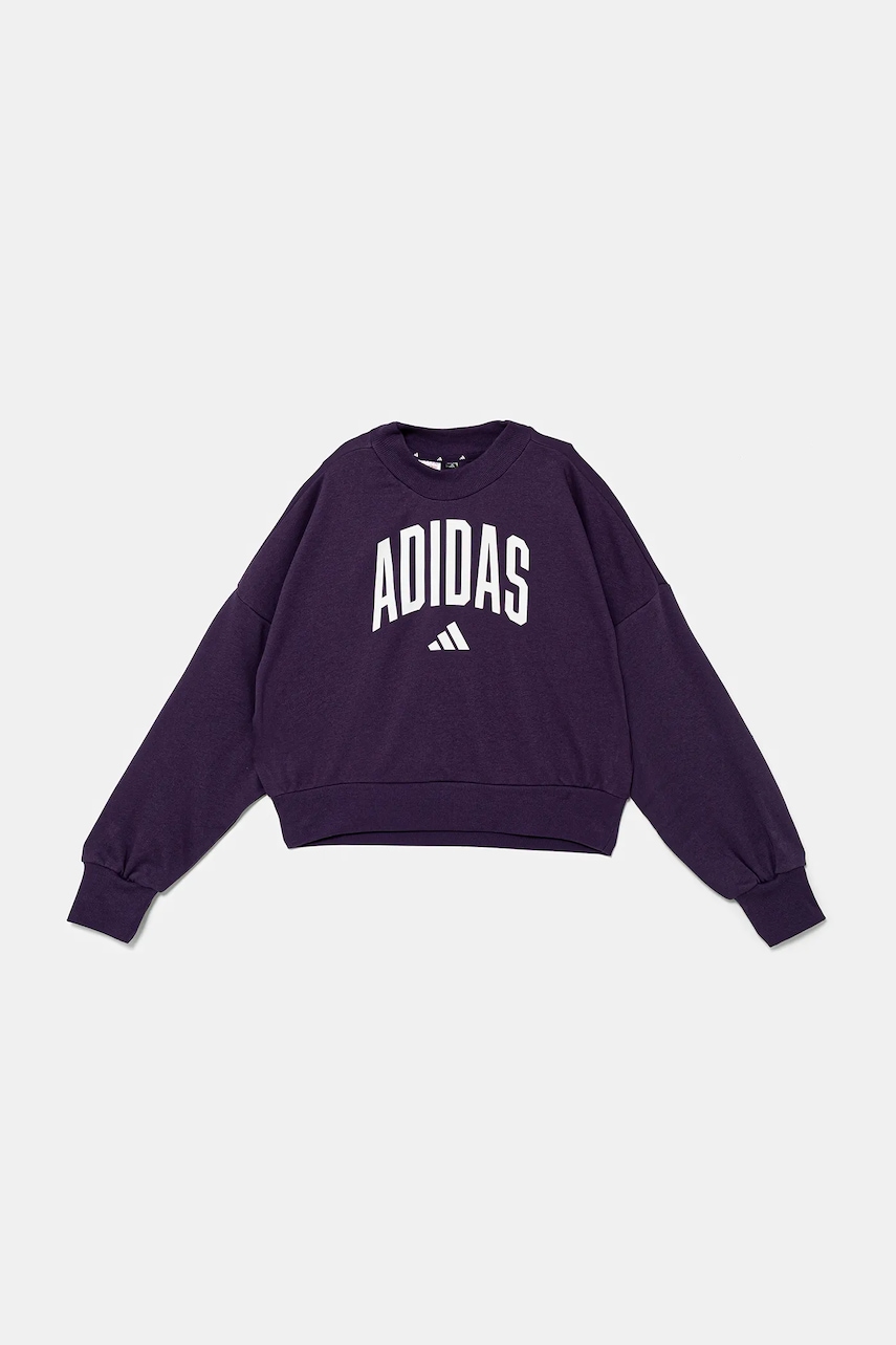 Детская кофта adidas цвет фиолетовый с принтом JV7379 Детская кофта adidas цвет фиолетовый с принтом JV7379