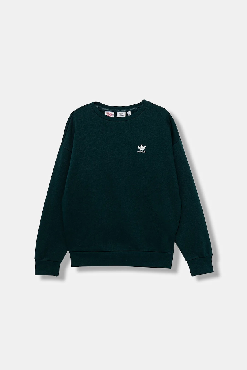 Детская кофта adidas Originals цвет зелёный однотонная JX2751
