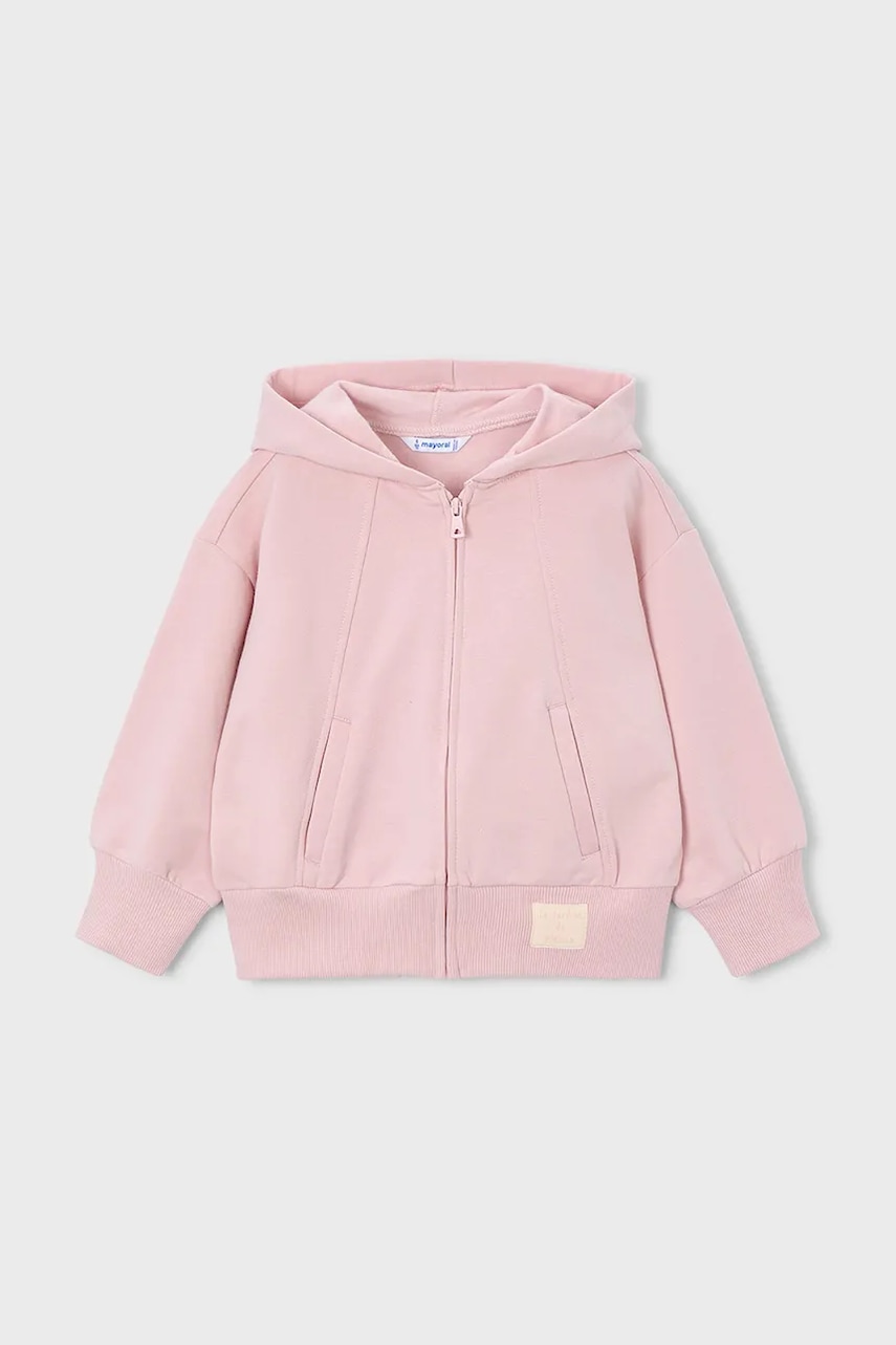 Mayoral bluză copii culoarea roz, cu glugă, uni, 4449