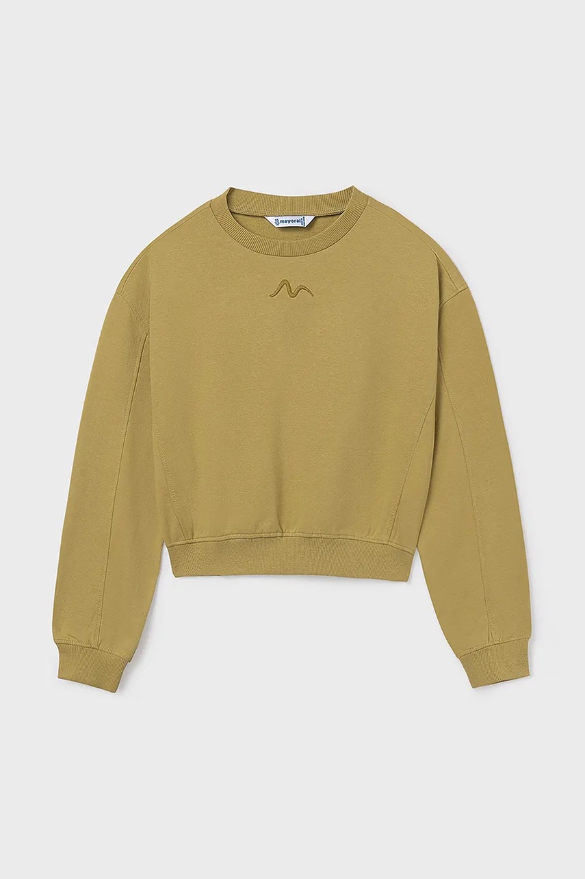 Детская кофта Mayoral цвет зелёный однотонная 7422