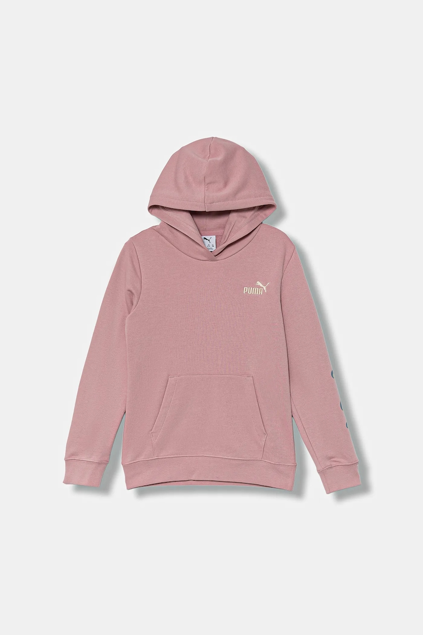 Puma bluză copii TWEENERVERSE Hoodie TR G culoarea roz, cu glugă, cu imprimeu, 688504