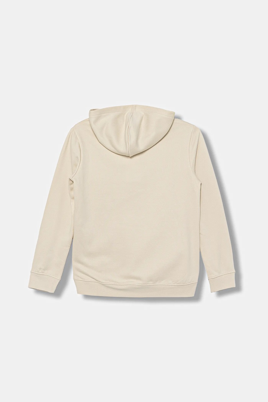 Детская кофта Puma ESS SCRIPT Hoodie FL G цвет бежевый с капюшоном узор 688728