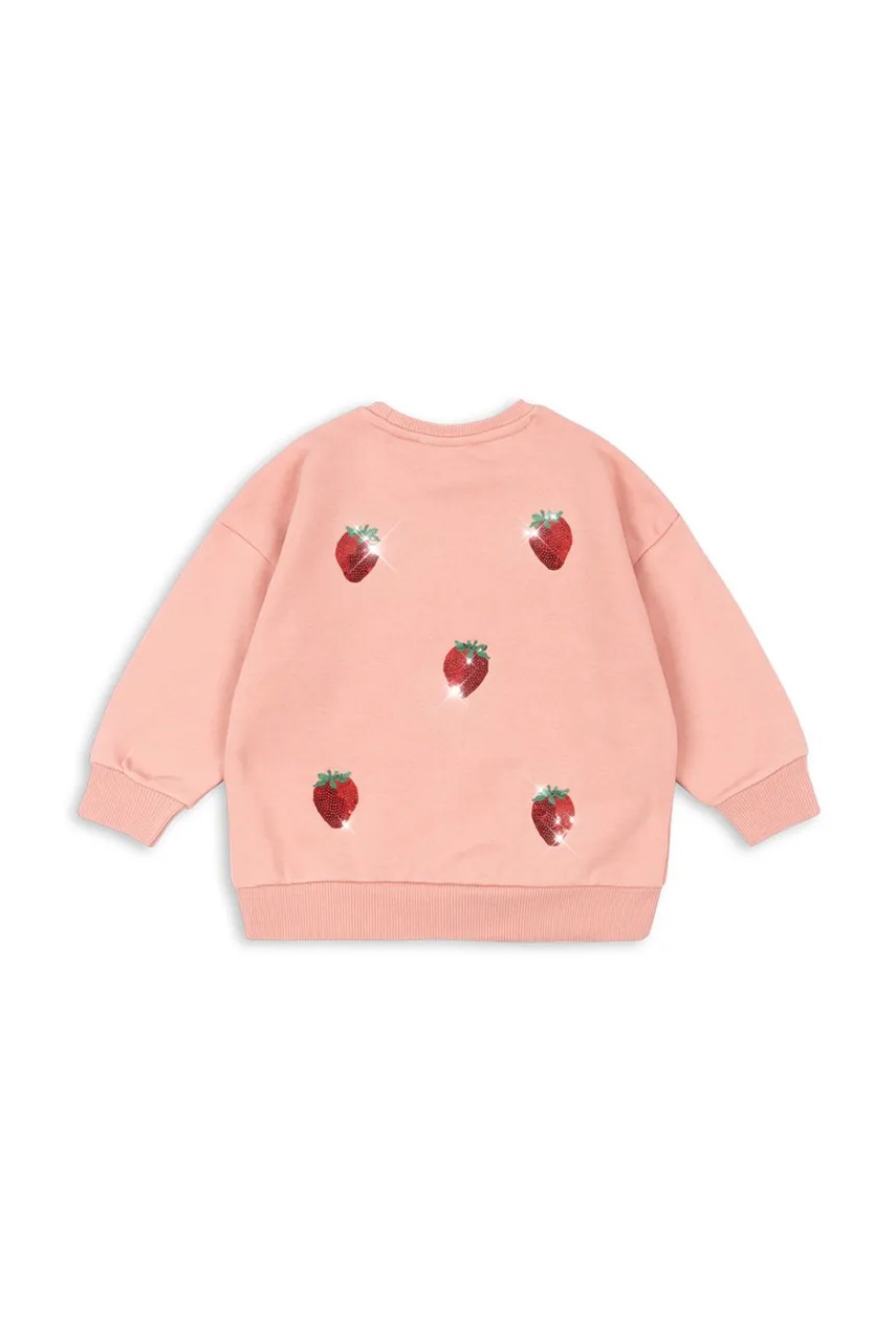 Детская кофта Konges Sløjd LOU SEQUIN SWEAT SHIRT OCS цвет розовый с аппликацией KS103862