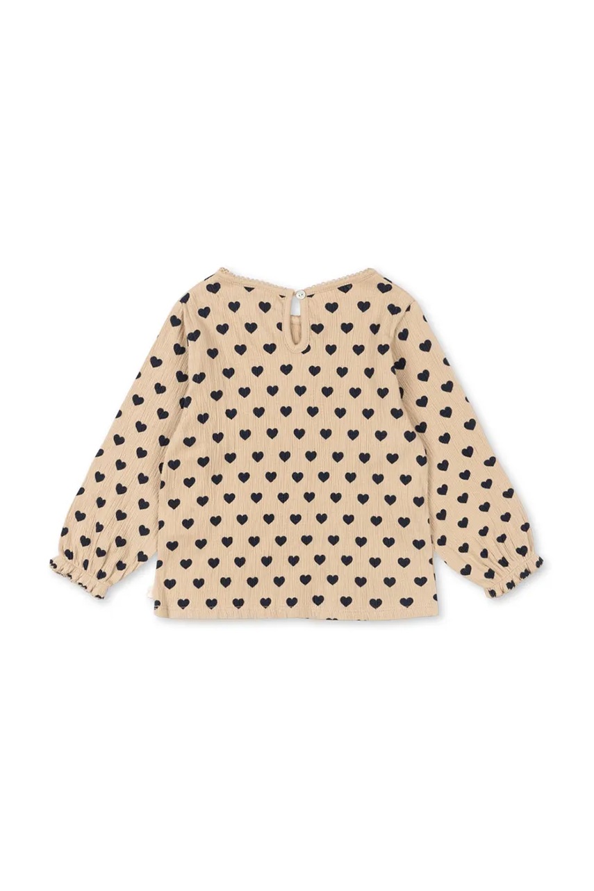 Детская кофта Konges Sløjd CHLEO BLOUSE GOTS цвет бежевый узор KS103750