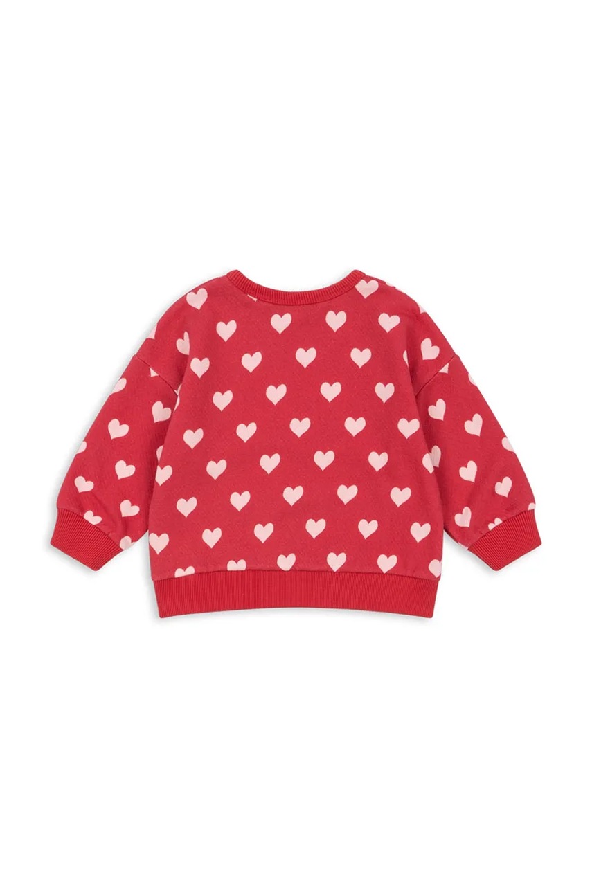 Детская хлопковая кофта Konges Sløjd LOUPY LOU SWEAT SHIRT OCS цвет красный узор KS103874