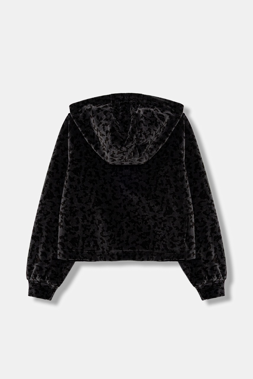 Детская кофта EA7 Emporio Armani цвет серый с капюшоном узор 7G000115 AF15937 Детская кофта EA7 Emporio Armani цвет серый с капюшоном узор 7G000115 AF15937