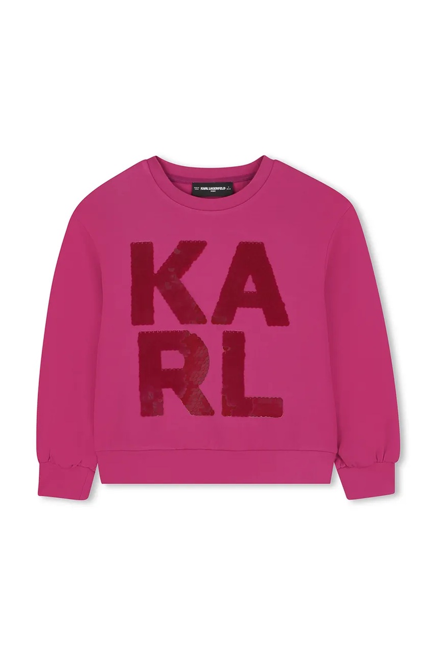 Детская кофта Karl Lagerfeld цвет розовый с аппликацией Z30613 Детская кофта Karl Lagerfeld цвет розовый с аппликацией Z30613
