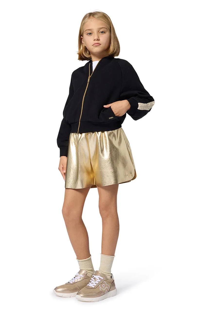 BOSS bluză copii culoarea negru, uni, J52420