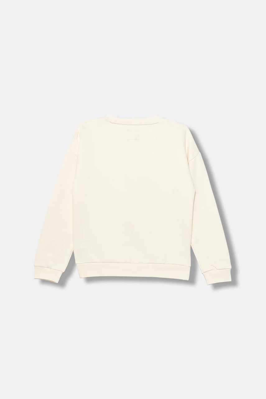 Детская хлопковая кофта Guess цвет бежевый с аппликацией J5BQ04 KAV34