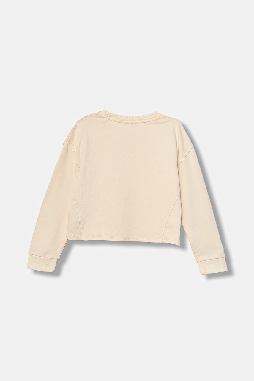 Детская хлопковая кофта Guess цвет бежевый с аппликацией J5BQ22 KAV34