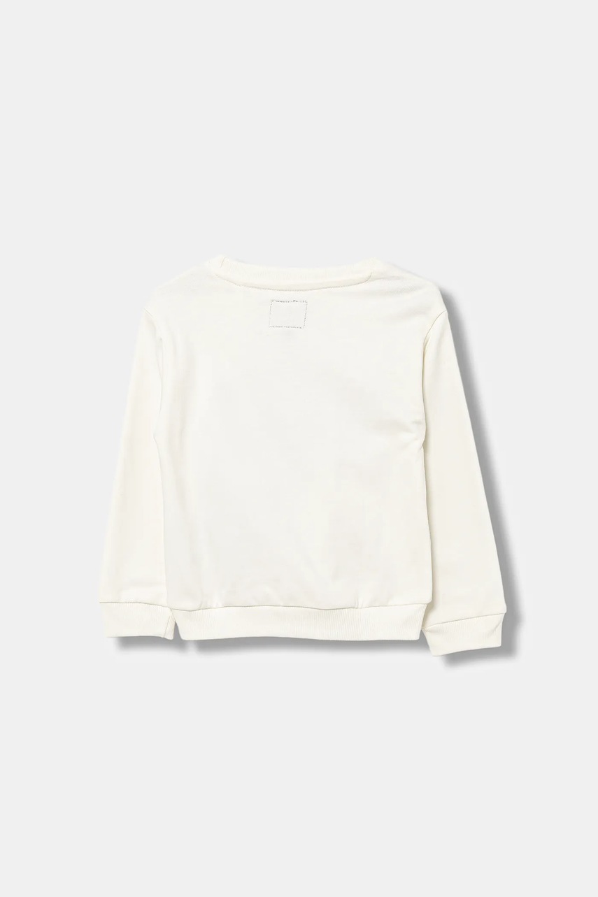 Детская хлопковая кофта Guess цвет бежевый с аппликацией K5BQ01 KAX74