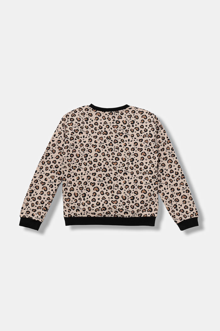 Детская хлопковая кофта Guess цвет бежевый узор K5BQ03 KAD74 Детская хлопковая кофта Guess цвет бежевый узор K5BQ03 KAD74