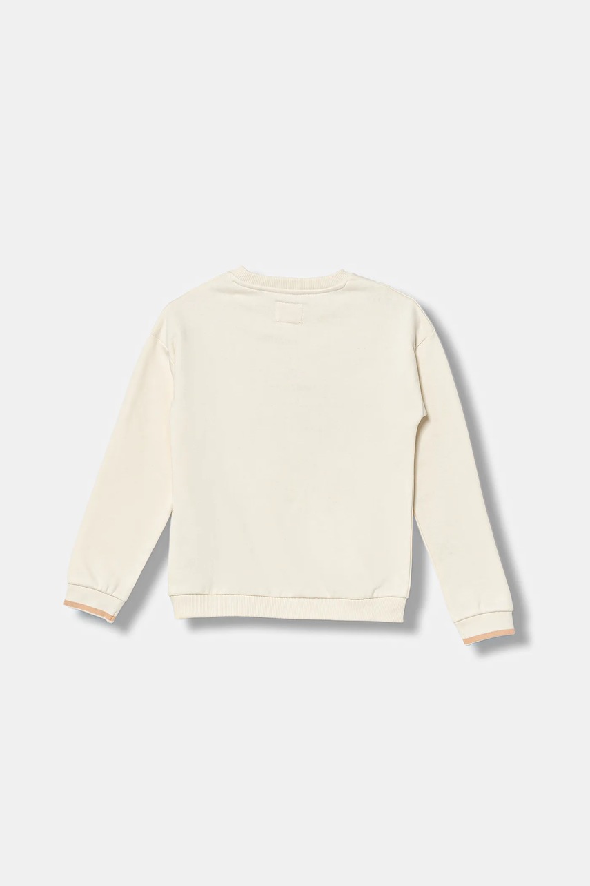 Дитяча бавовняна кофта Guess колір бежевий візерунок K5BQ05 KAV34