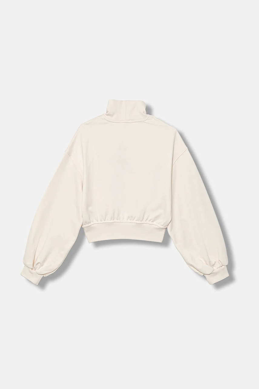 Детская хлопковая кофта Elisabetta Franchi цвет бежевый с аппликацией EFFE160.0.FF002