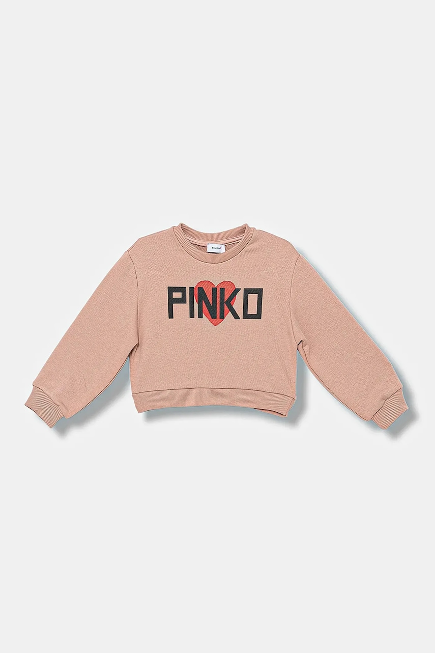 Levně Dětská mikina Pinko růžová barva, s potiskem, KFFE023.C.FF013