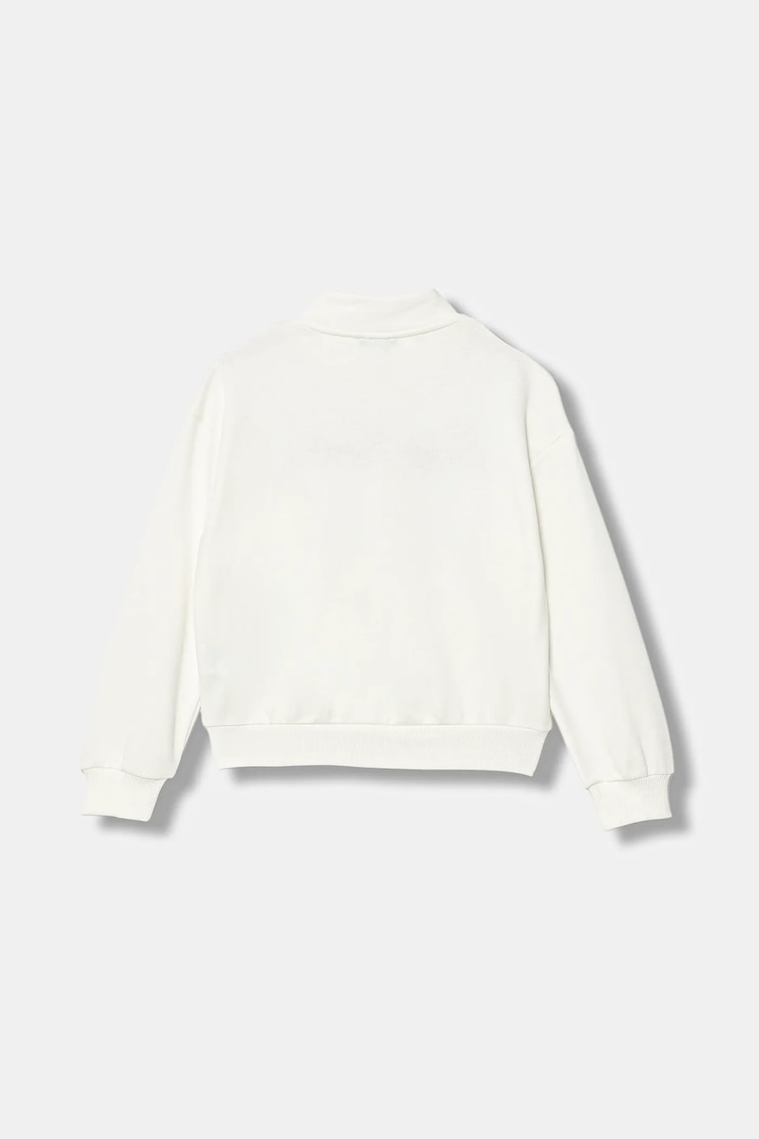 Детская хлопковая кофта United Colors of Benetton цвет белый с аппликацией 3J68C505D Детская хлопковая кофта United Colors of Benetton цвет белый с аппликацией 3J68C505D
