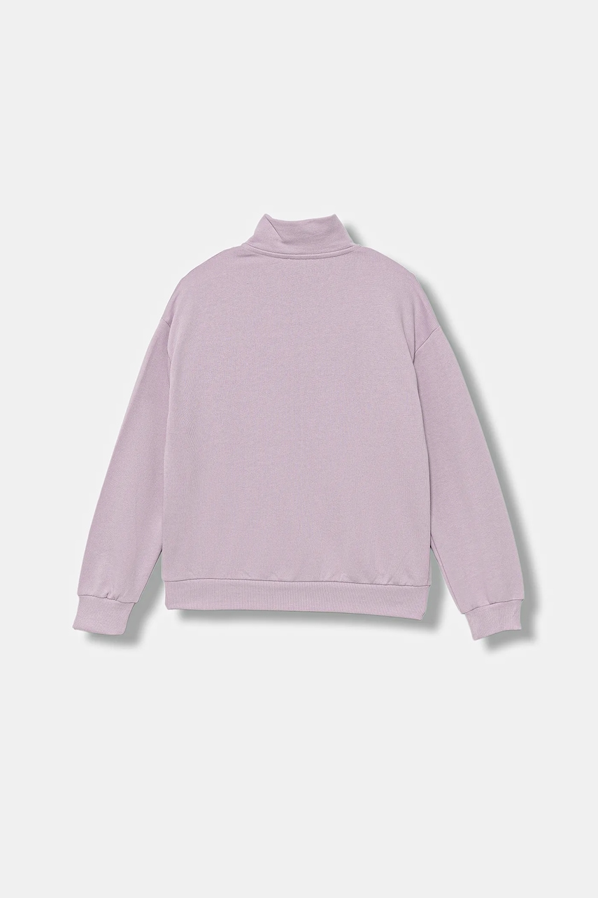 Детская хлопковая кофта United Colors of Benetton цвет фиолетовый с аппликацией 3J68C505D Детская хлопковая кофта United Colors of Benetton цвет фиолетовый с аппликацией 3J68C505D