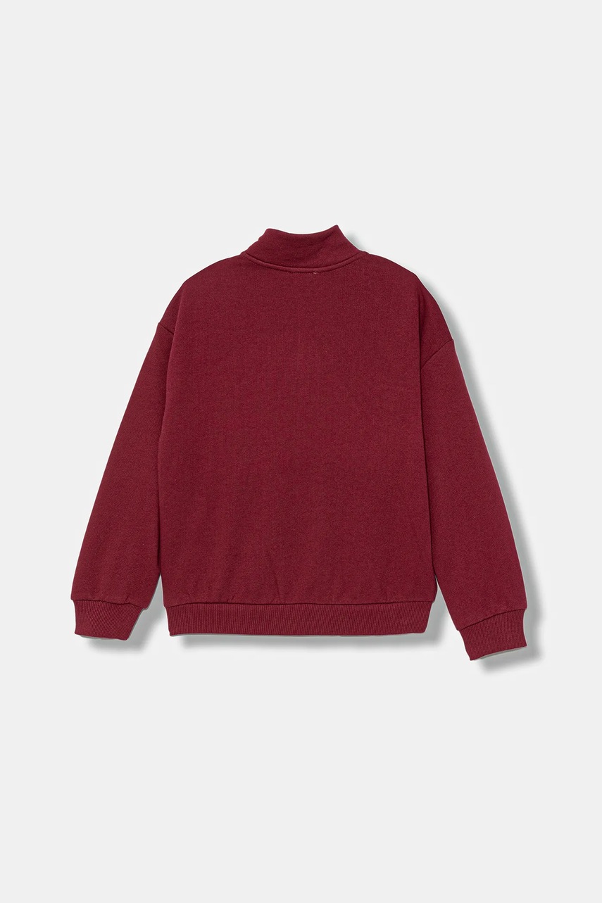 Детская хлопковая кофта United Colors of Benetton цвет бордовый с аппликацией 3J68C505D Детская хлопковая кофта United Colors of Benetton цвет бордовый с аппликацией 3J68C505D