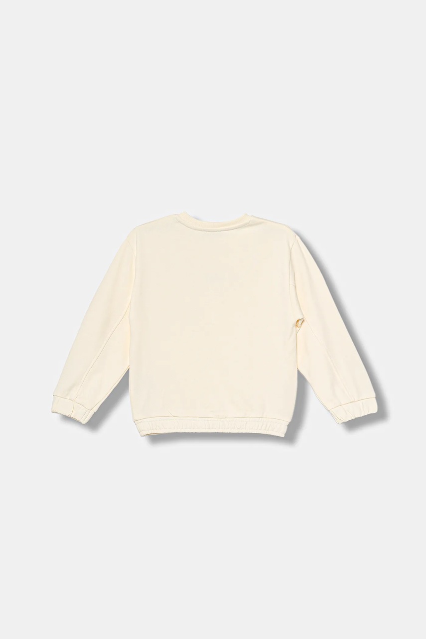 Детская хлопковая кофта United Colors of Benetton цвет бежевый однотонная 3NBMG10K2 Детская хлопковая кофта United Colors of Benetton цвет бежевый однотонная 3NBMG10K2