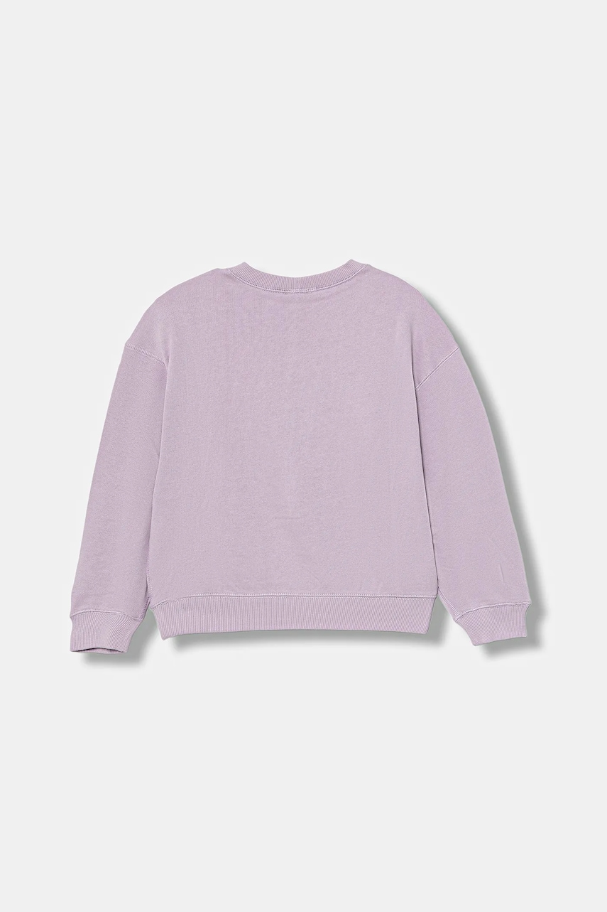 Детская хлопковая кофта United Colors of Benetton цвет фиолетовый с аппликацией 3J68C10QI Детская хлопковая кофта United Colors of Benetton цвет фиолетовый с аппликацией 3J68C10QI
