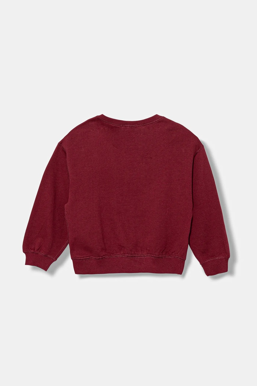 Детская хлопковая кофта United Colors of Benetton цвет бордовый с аппликацией 3J68C10QI Детская хлопковая кофта United Colors of Benetton цвет бордовый с аппликацией 3J68C10QI