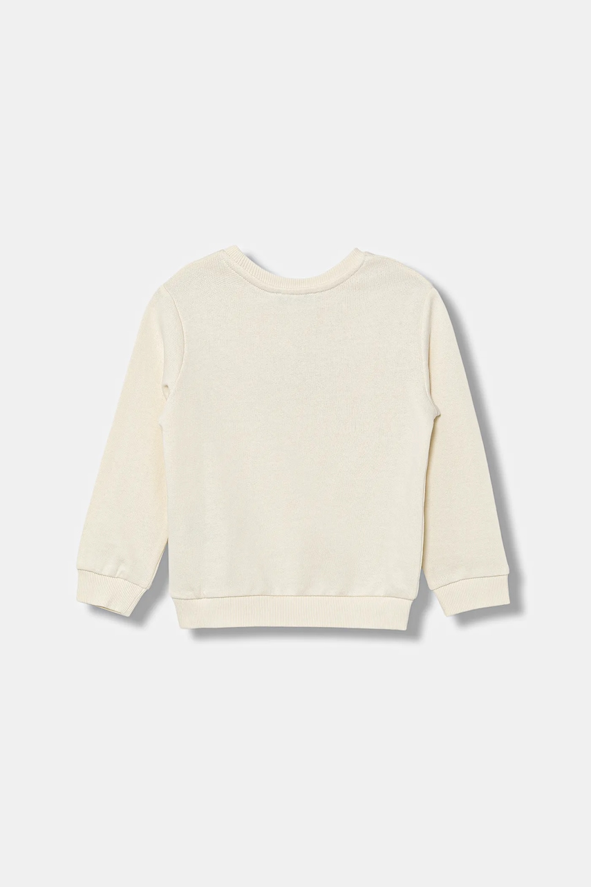 Детская хлопковая кофта United Colors of Benetton цвет бежевый с принтом 3J68G10K3 Детская хлопковая кофта United Colors of Benetton цвет бежевый с принтом 3J68G10K3