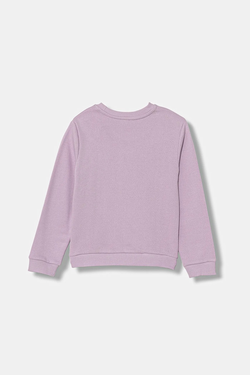 Хлопковая кофта United Colors of Benetton цвет фиолетовый с принтом 3J70G10JR Хлопковая кофта United Colors of Benetton цвет фиолетовый с принтом 3J70G10JR