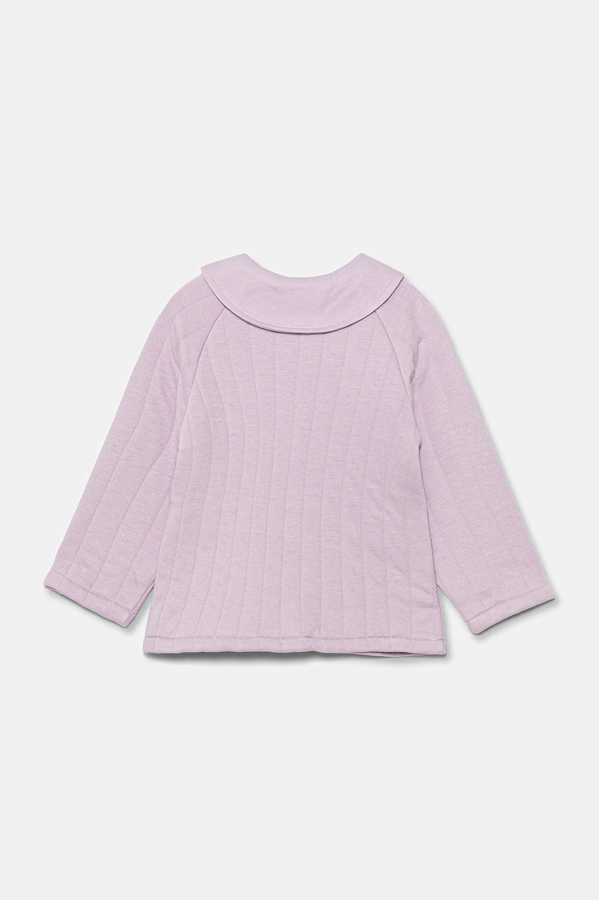 Кофта для младенцев United Colors of Benetton цвет фиолетовый однотонная 3JOEA501P Кофта для младенцев United Colors of Benetton цвет фиолетовый однотонная 3JOEA501P