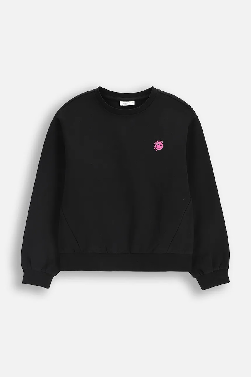 Coccodrillo bluză copii culoarea negru, uni, EVERYDAY GIRL A Coccodrillo bluză copii culoarea negru, uni, EVERYDAY GIRL A