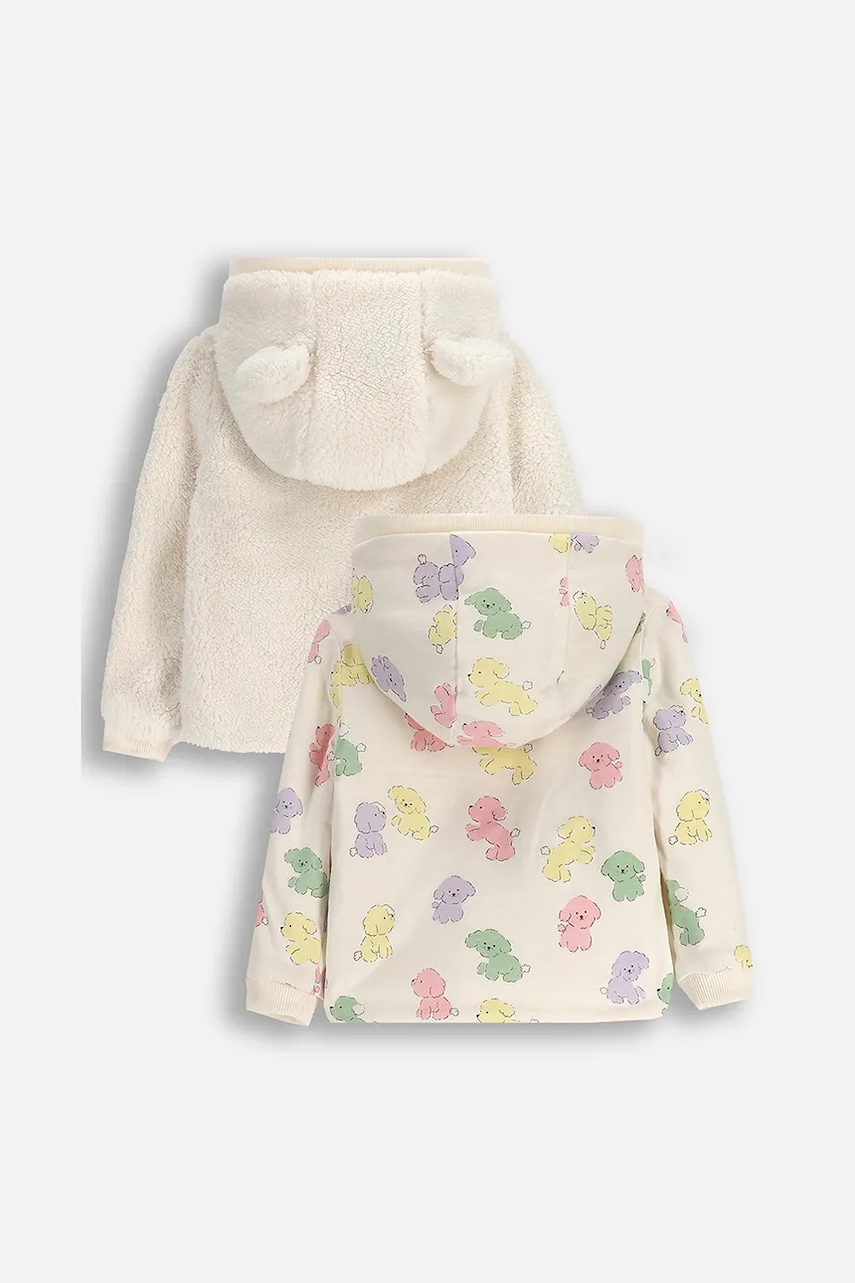 Кофта для младенцев Coccodrillo цвет бежевый с капюшоном однотонная HAPPY PUPPY GIRL NEWBORN Кофта для младенцев Coccodrillo цвет бежевый с капюшоном однотонная HAPPY PUPPY GIRL NEWBORN
