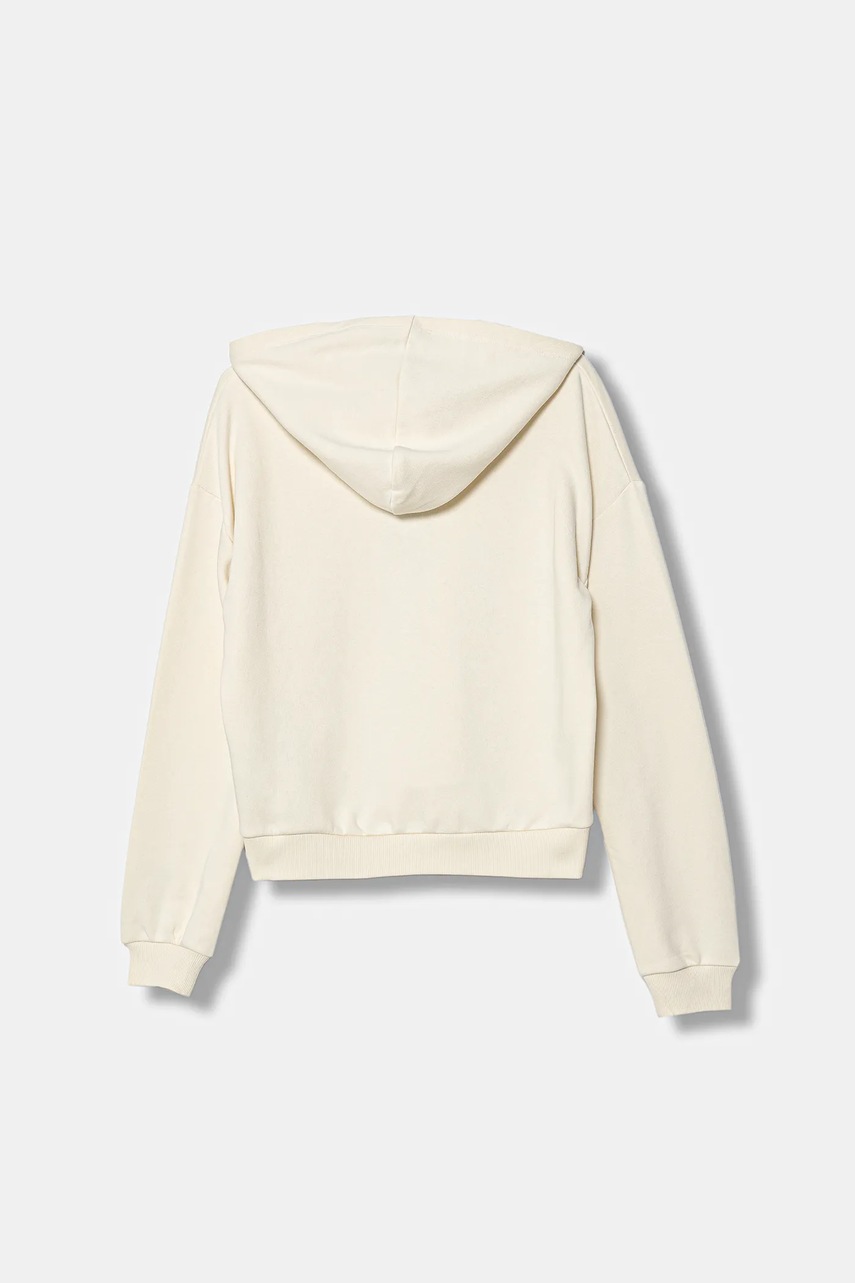 Детская кофта United Colors of Benetton цвет бежевый с капюшоном узор 39M2C205E