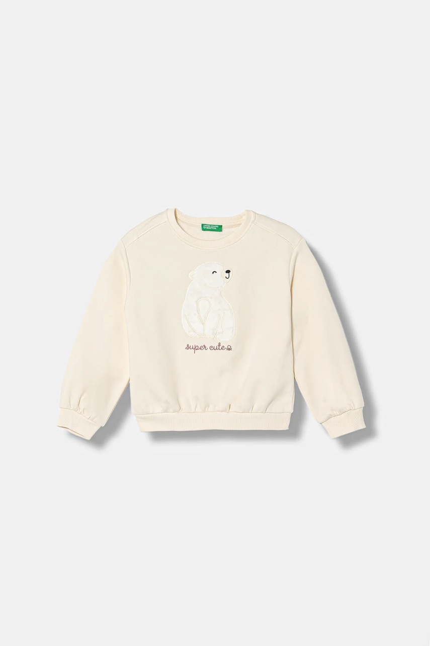United Colors of Benetton bluză copii culoarea bej, 39M2G10LC