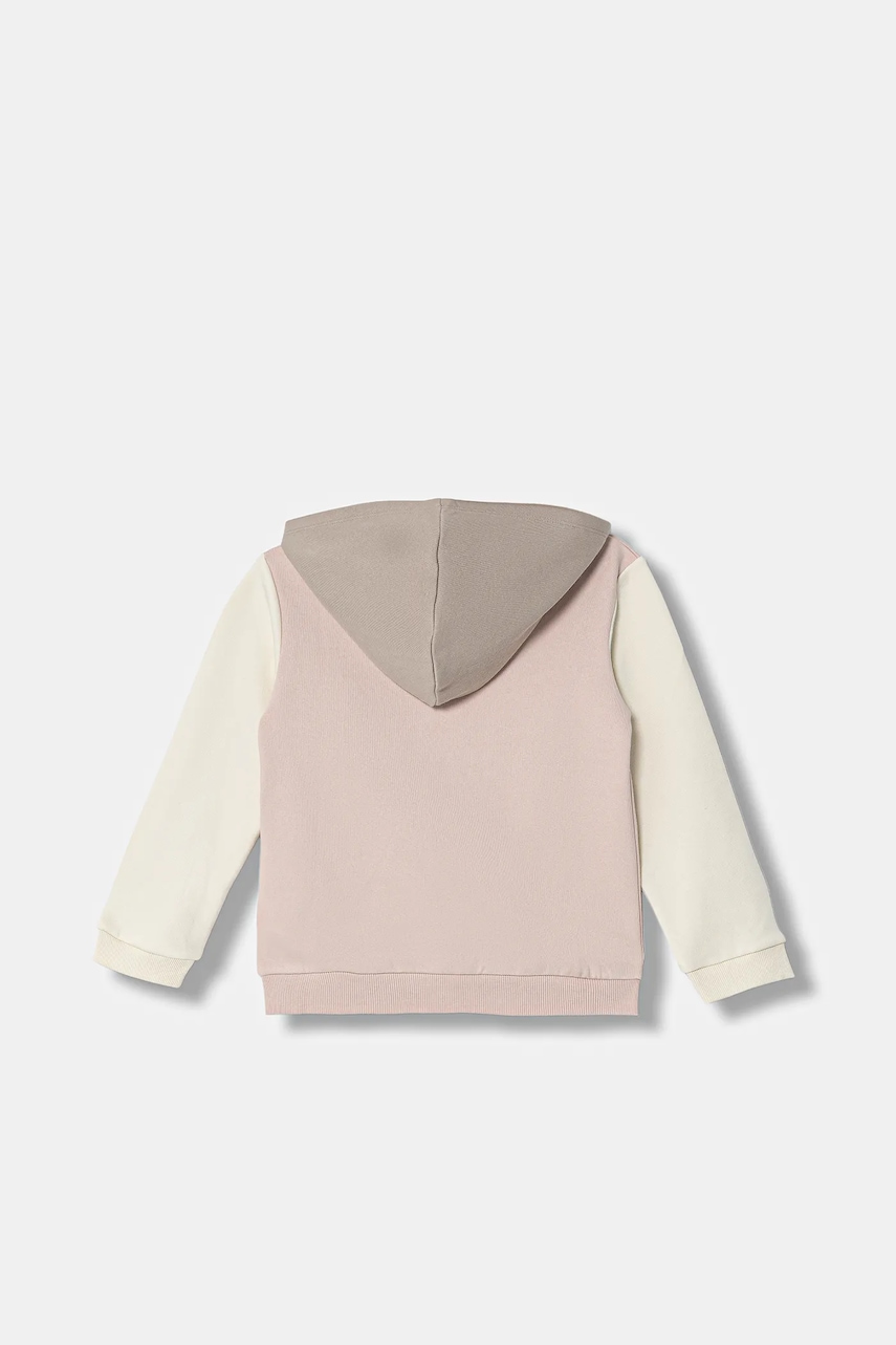 Детская кофта United Colors of Benetton цвет розовый с капюшоном узор 39M2G5045 Детская кофта United Colors of Benetton цвет розовый с капюшоном узор 39M2G5045