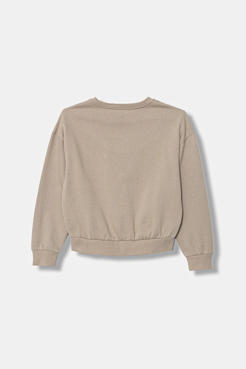 Детская кофта United Colors of Benetton цвет бежевый с принтом 3J73C10RA
